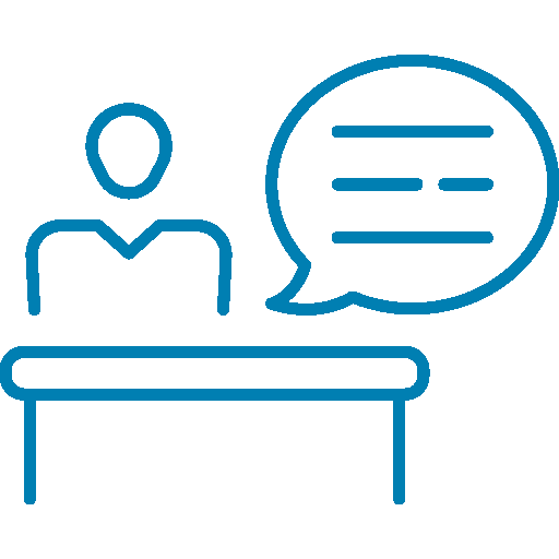 Front Desk Icon Blue