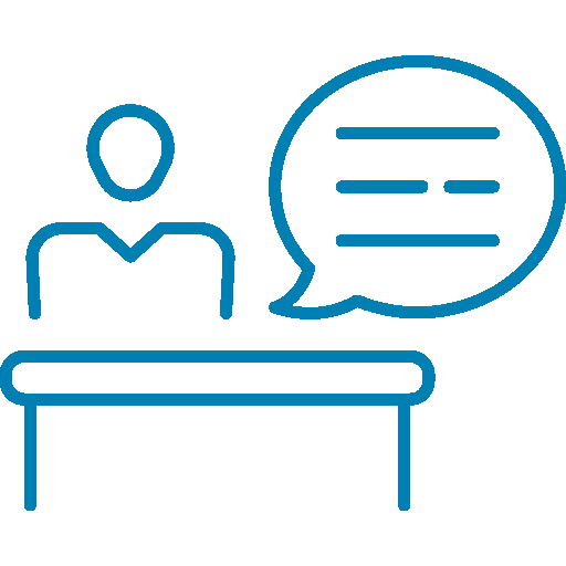 Front Desk Icon Blue